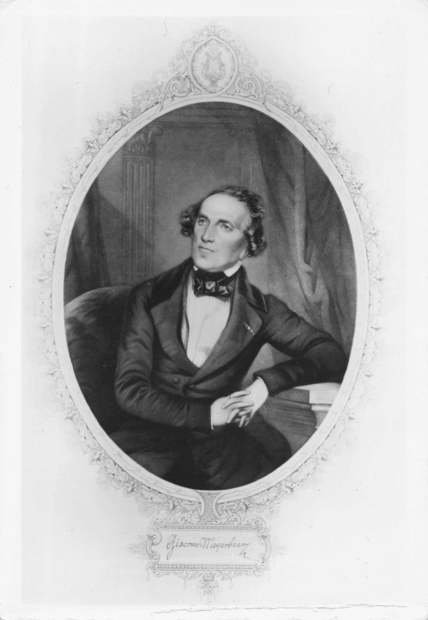 Giacomo Meyerbeer Classical Composer V&A Theatre Museum Engraving Postcard