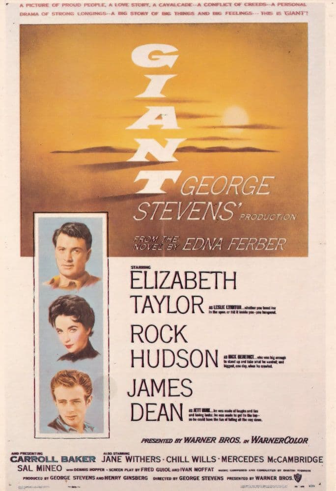 Giant Elizabeth Taylor Cinema Poster Postcard