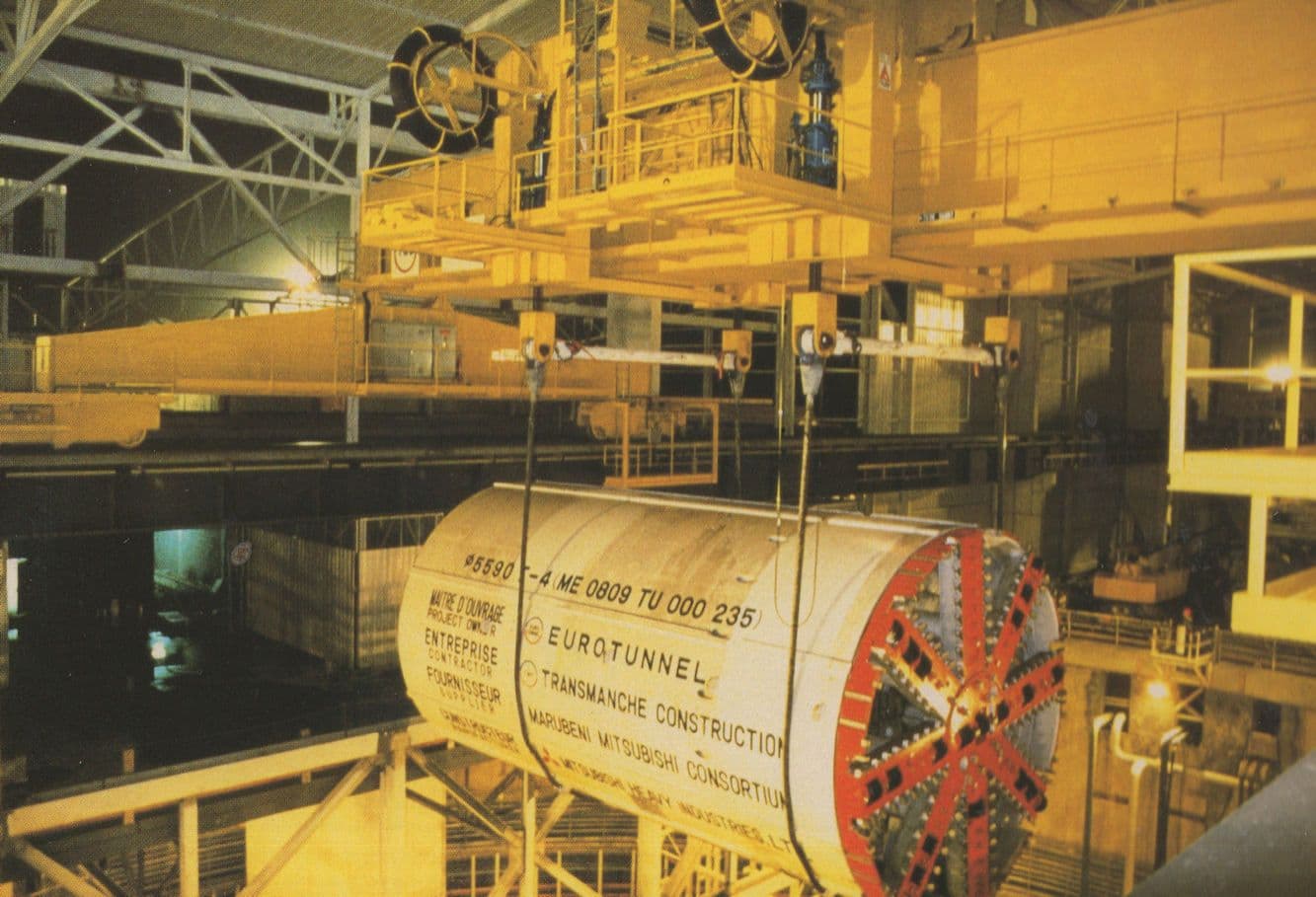 Giant Euro Tunnel Boring Machine Eurotunnel Postcard