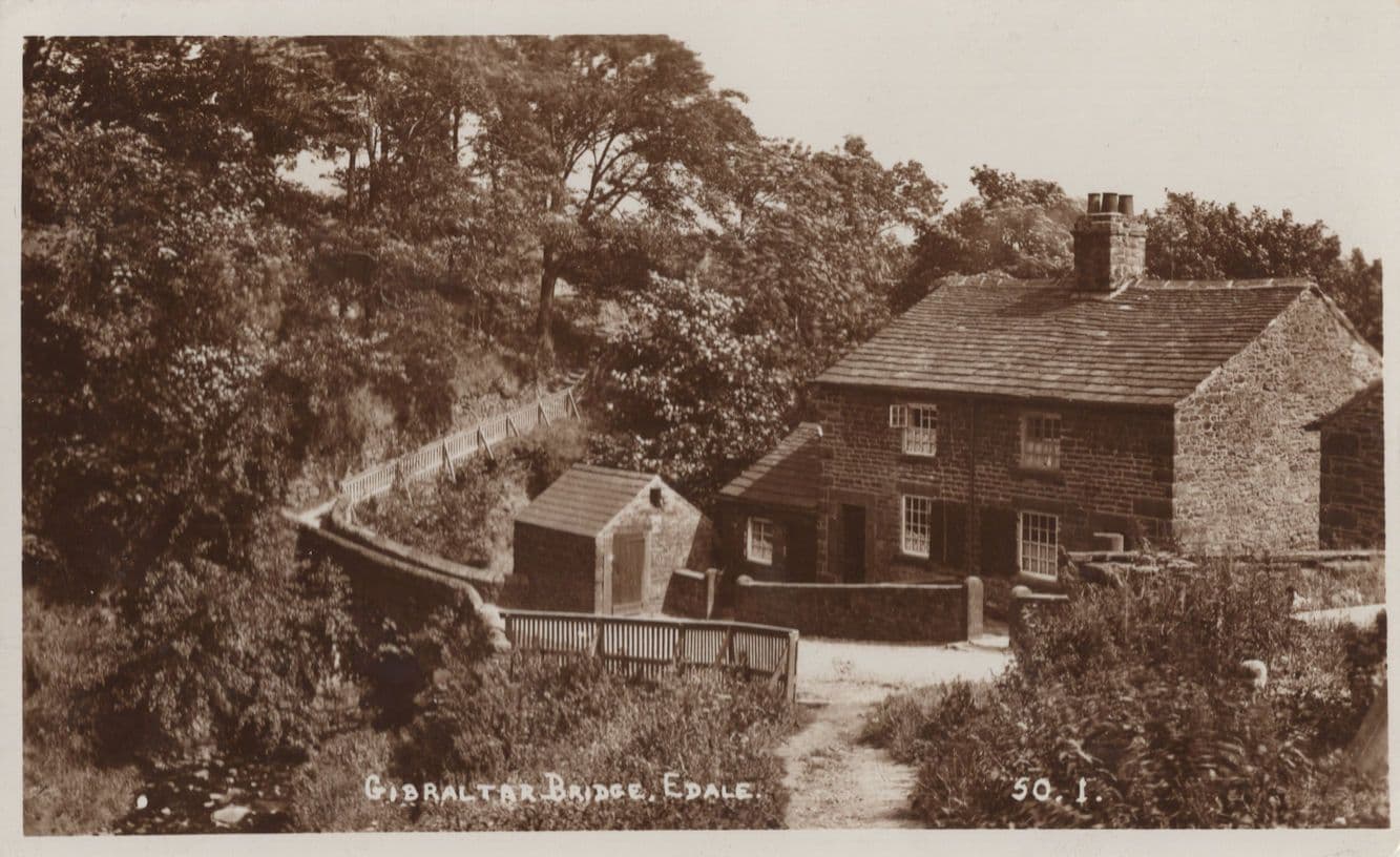 Gibraltar Bridge Edale Derby Vintage Real Photo Postcard