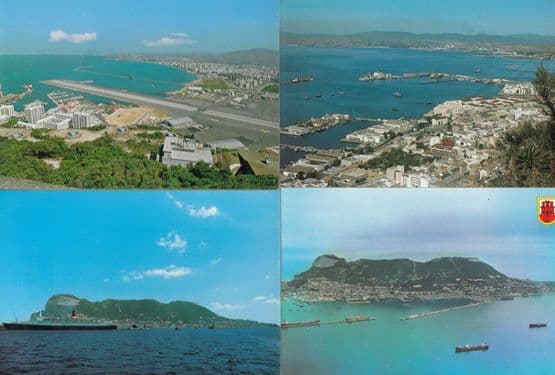 Gibraltar Harbour Shipping 4x Postcard s
