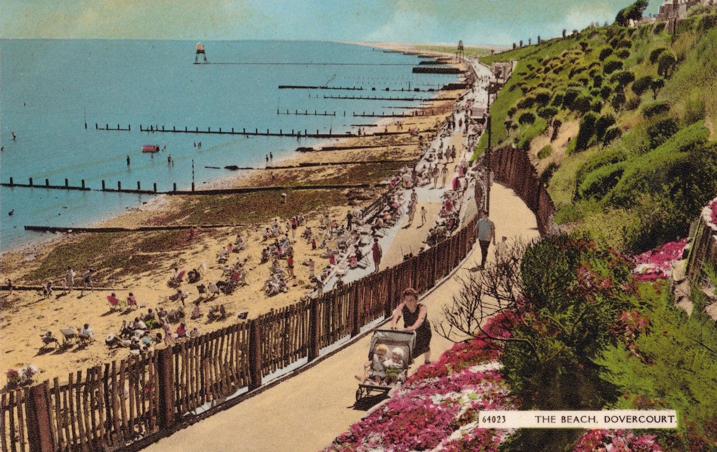 Giggling Babies at Dovercourt Essex 1960s Postcard