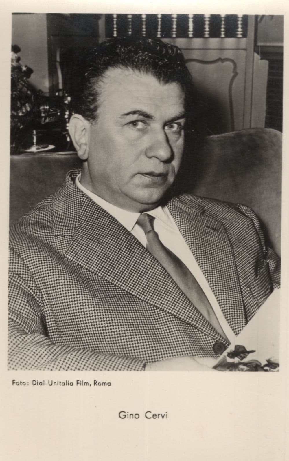 Gino Cervi Italian Film Actor Rare 1950s Photo Postcard
