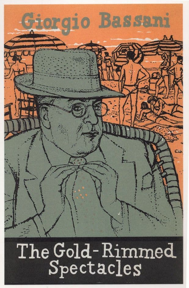 Giorgio Bassani The Old Gold Rimmed Spectacles 1960 Book Postcard