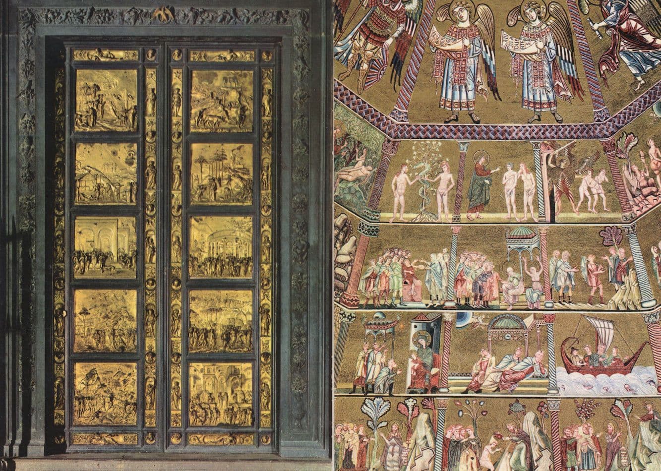 Giovanni Firenze Battistero The Doors Of Paradise 2x Italy Postcard s