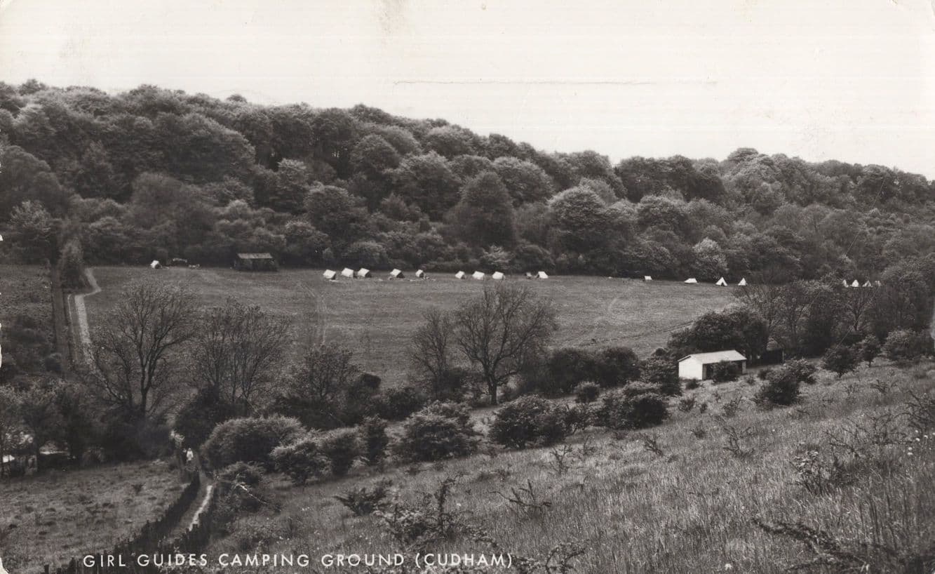 Girl Guides Cudham Kent Real Photo Camp Site 1970s Postcard