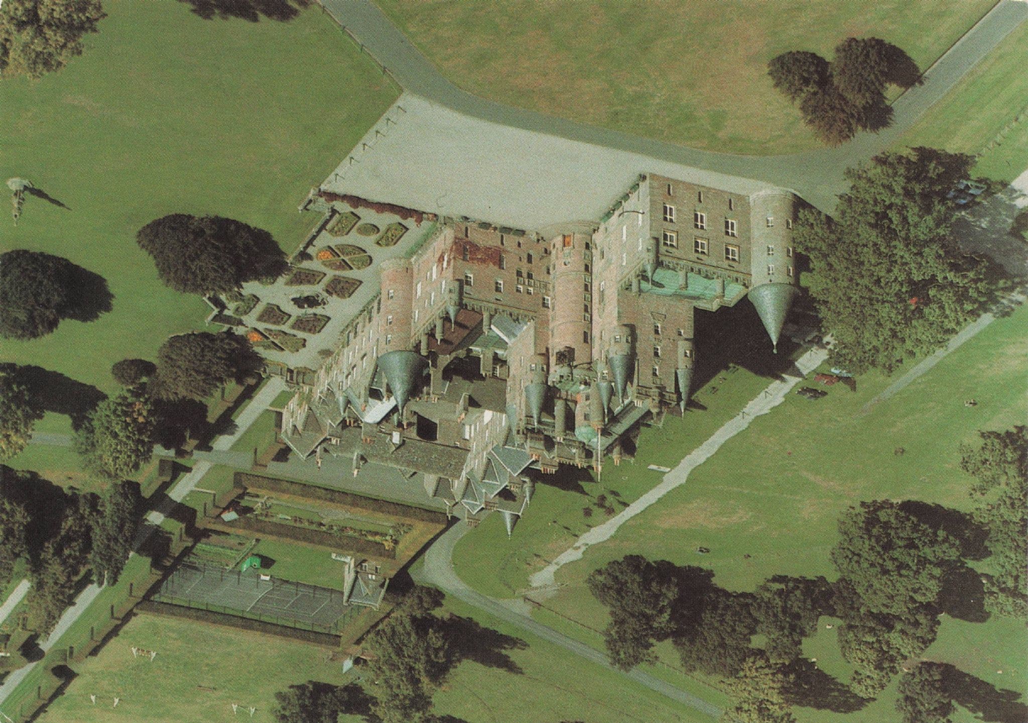Glamis Castle Earl Of Strathmore & Kinghorne Scottish Royal Aerial Postcard