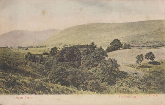 Glen Fruin Helensburgh Antique Aerial Postcard