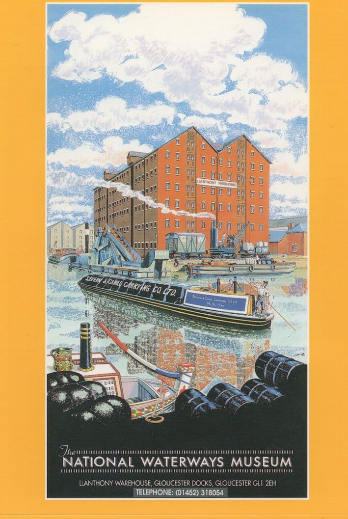 Gloucester National British Waterways Museum Advertising Postcard