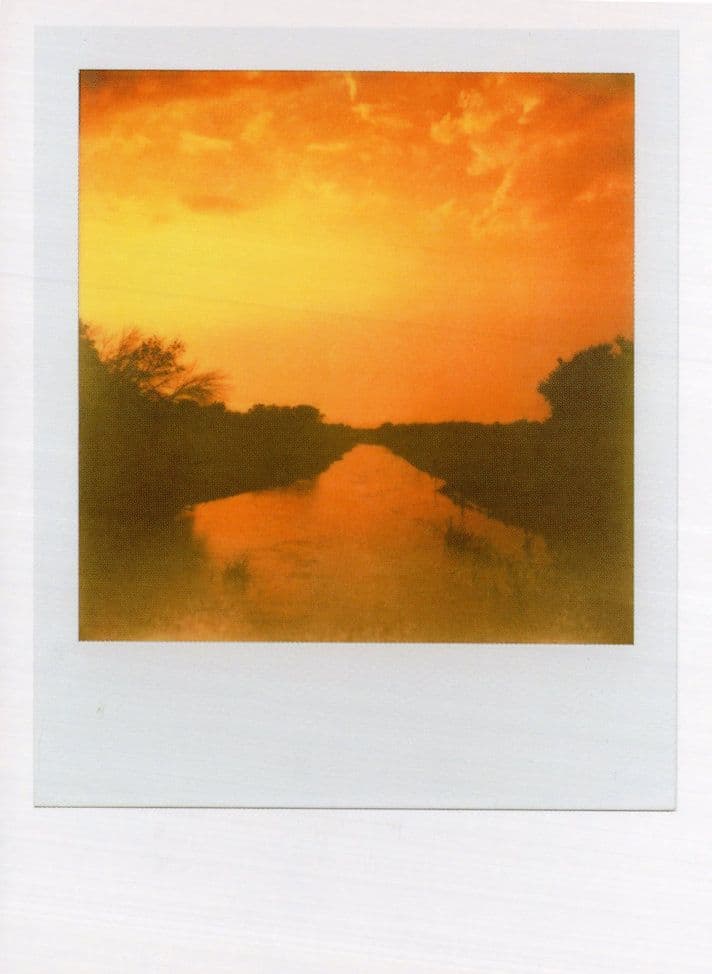 Glowing Sunset Spectacular River Award Analog Photo Postcard