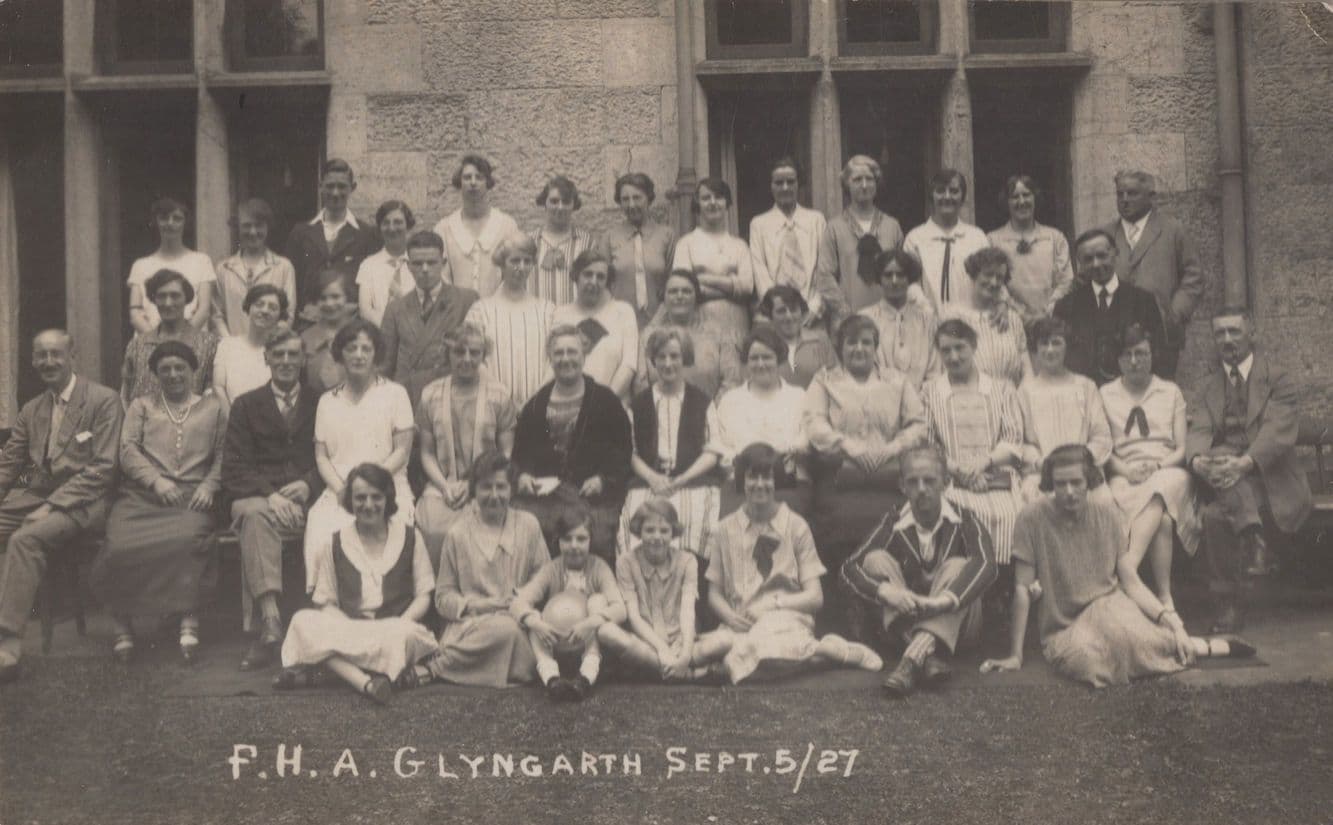 Glyngarth Youth Hostel Assocation 1927 Staff Welsh Old Postcard