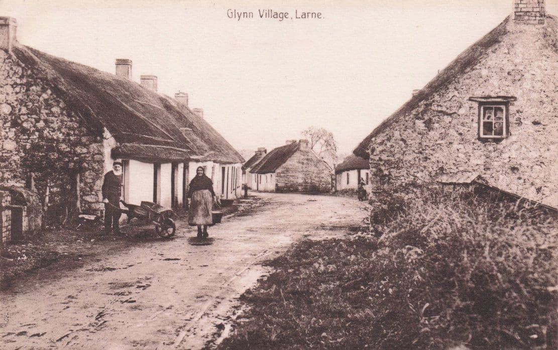 Glynn Village Larne County Antrim Ireland Antique Postcard