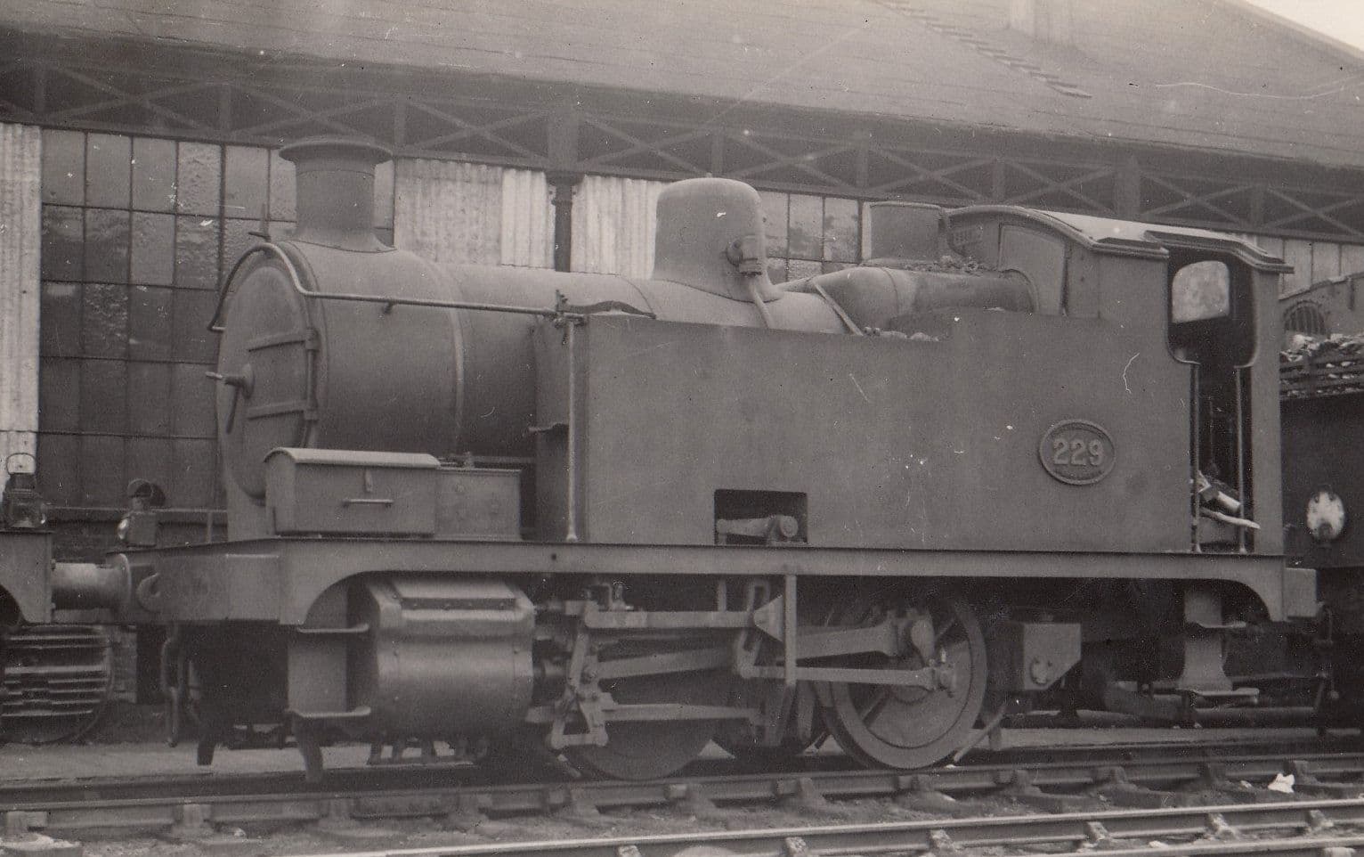 GNR Class 0-4-0T No 229 Train at Stratford Station Real Photo Postcard