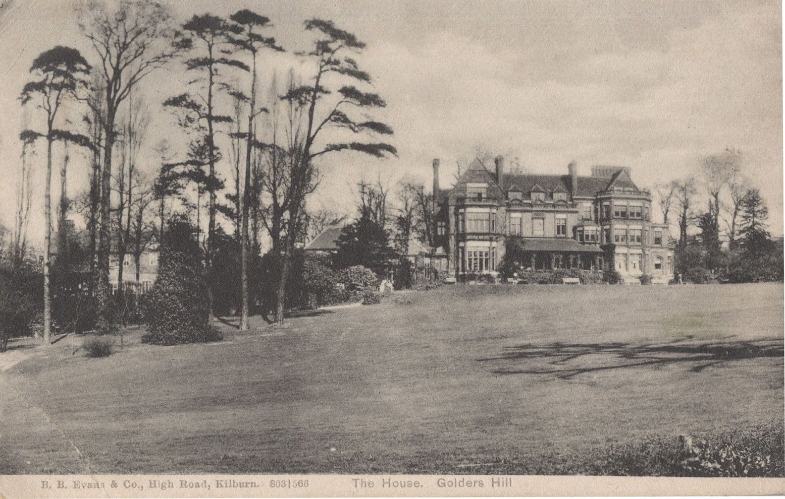 Golders Hill Mansion London 1905 Antique Postcard