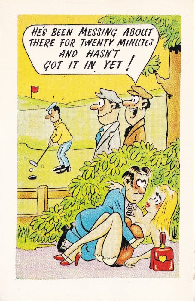 Golf Comic Humour 1970s Postcard
