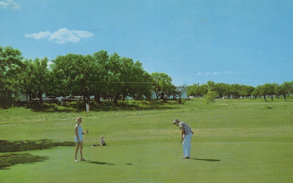 Golf Putting Green Lost Valley Guest Ranch Bandera Texas USA Postcard