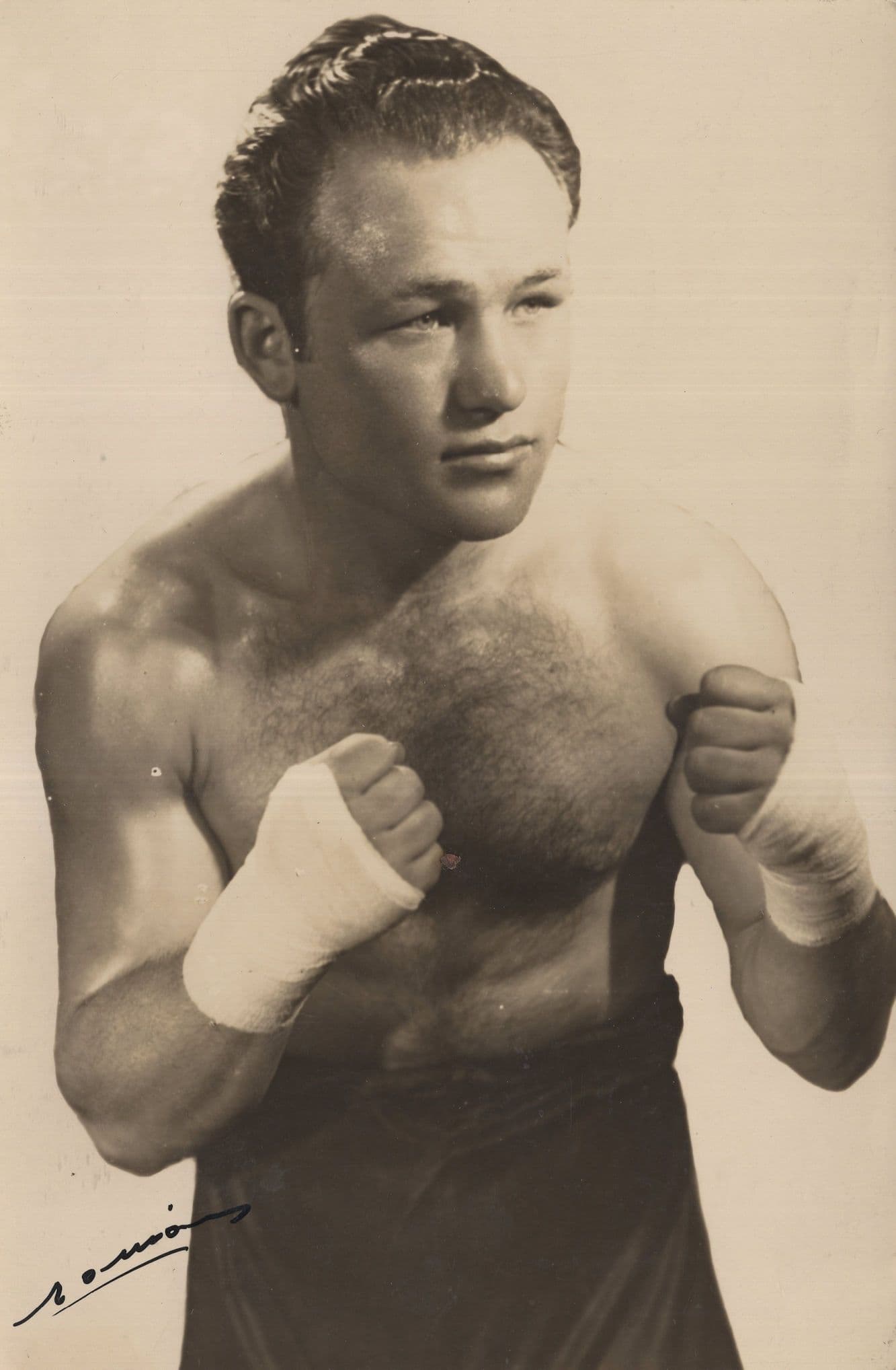 Gonzalo Spain Spanish 1950s Boxer Boxing Antique Photo