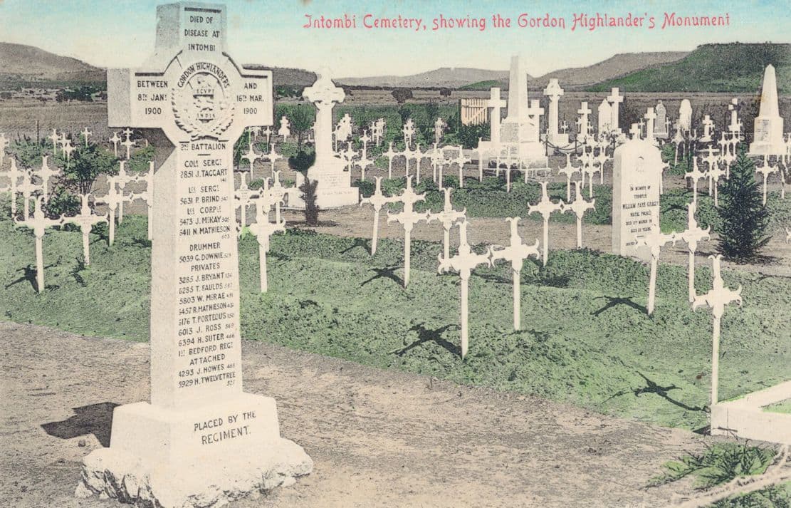 Gordon Highlanders Memorial Intombi South Africa Old Postcard