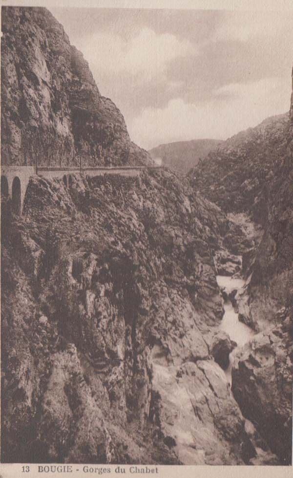 Gorges Du Chabet 13 Bougie Algeria Antique Algerian Mediterranean Old Postcard