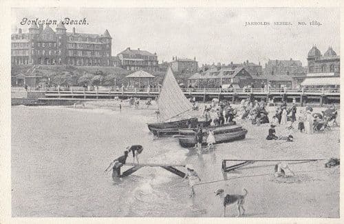 Gorleston Beach Yarmouth Springboard Diving Jumps Jarrolds Old Postcard