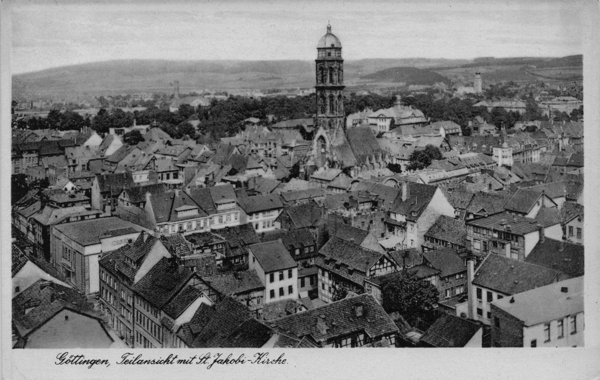Gottingen Spectacular Antique Aerial German Postcard