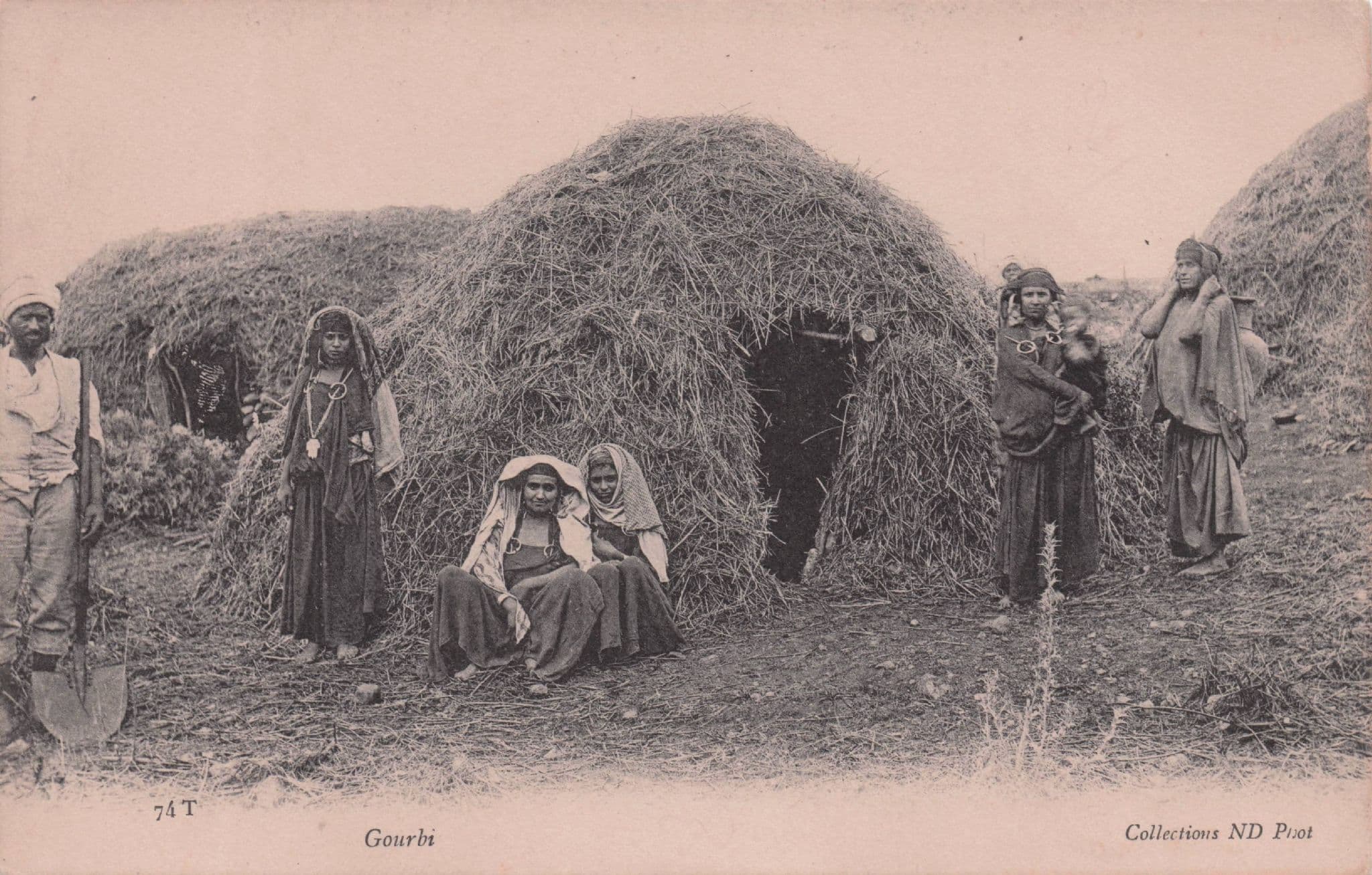 Gourbie Tunisia Africa Antique Postcard