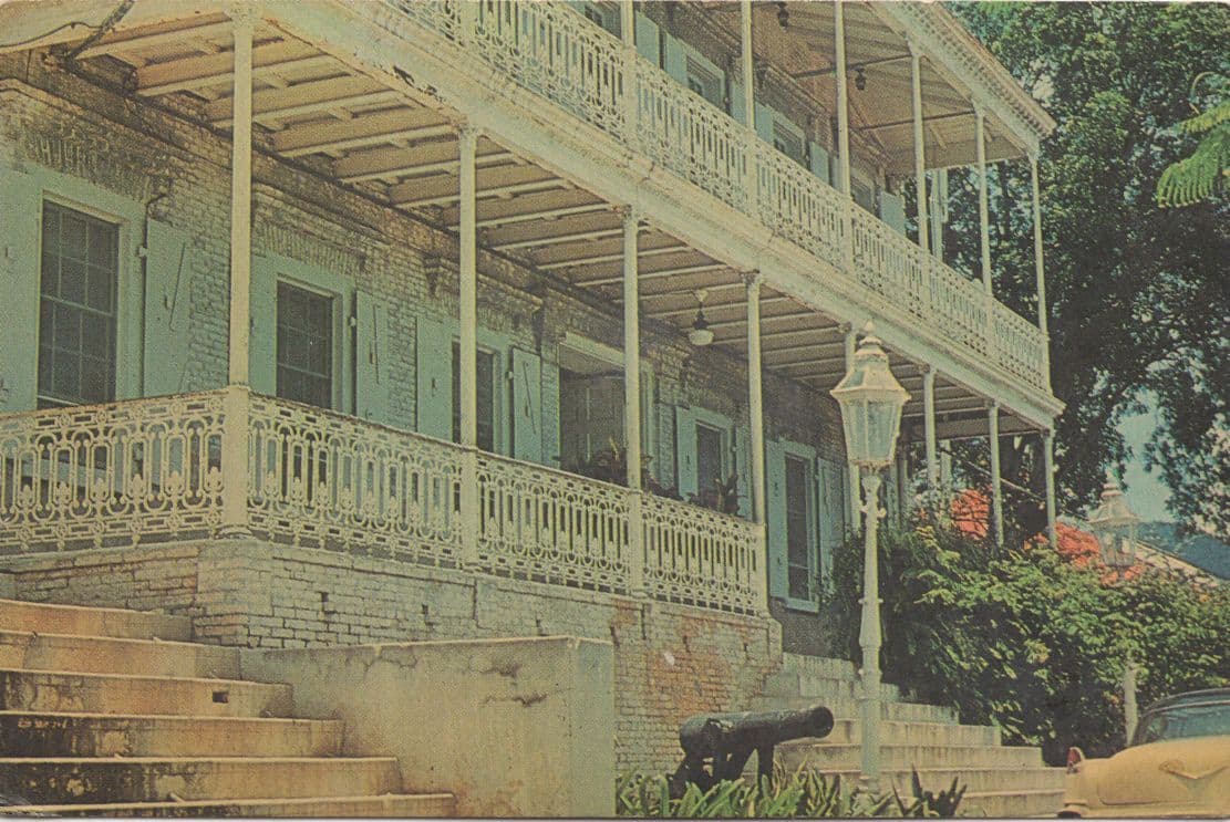 Government House St Thomas Cunard Line Ship Advertising Postcard