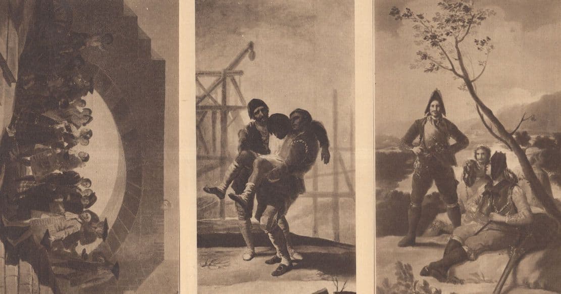Goya El Resguardo De Tabacos Albanil Herido La Boda 3x Painting Postcard s