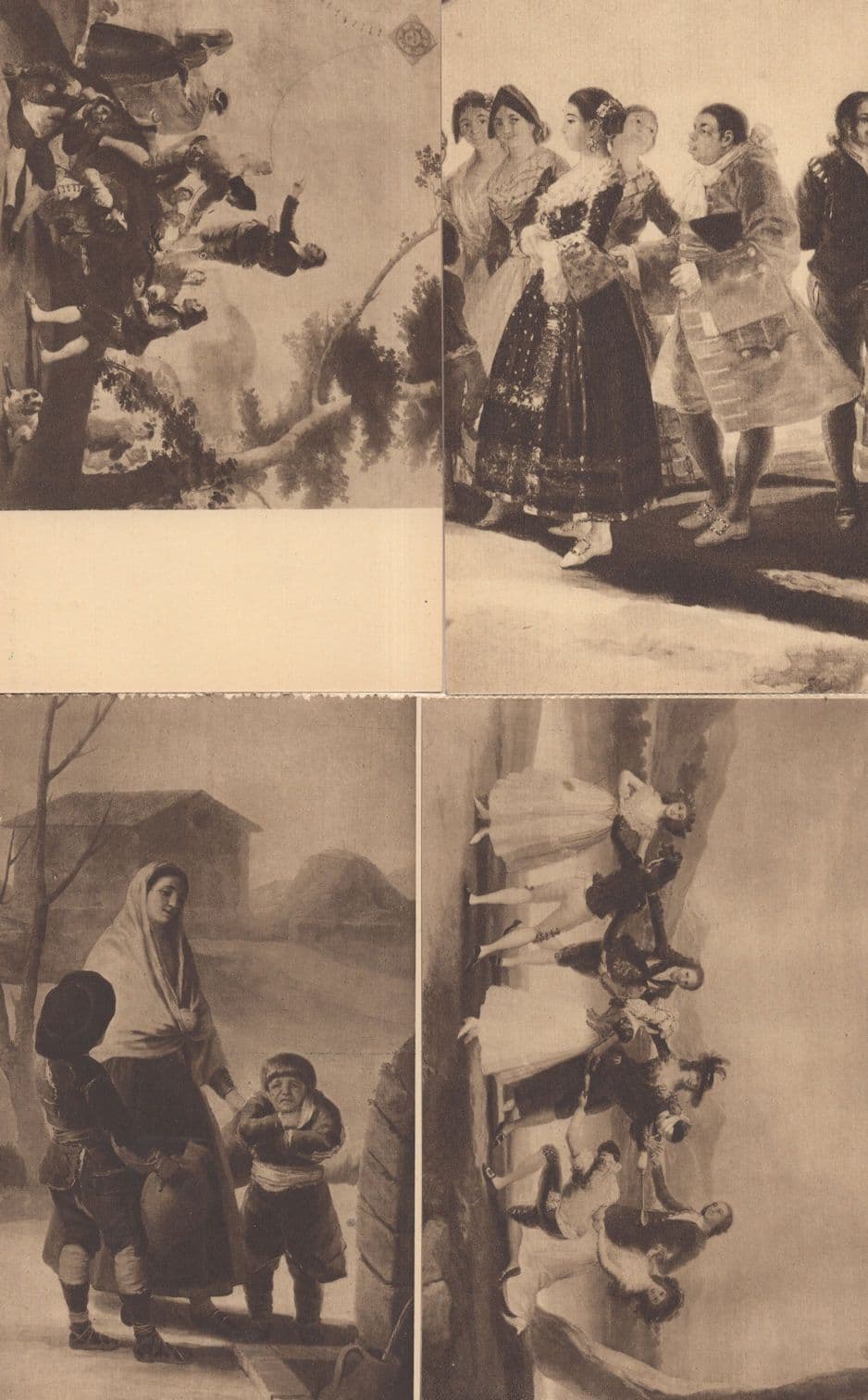Goya La Calina Ciega Los Fobres En La Fuente 4x Old Painting Postcard s