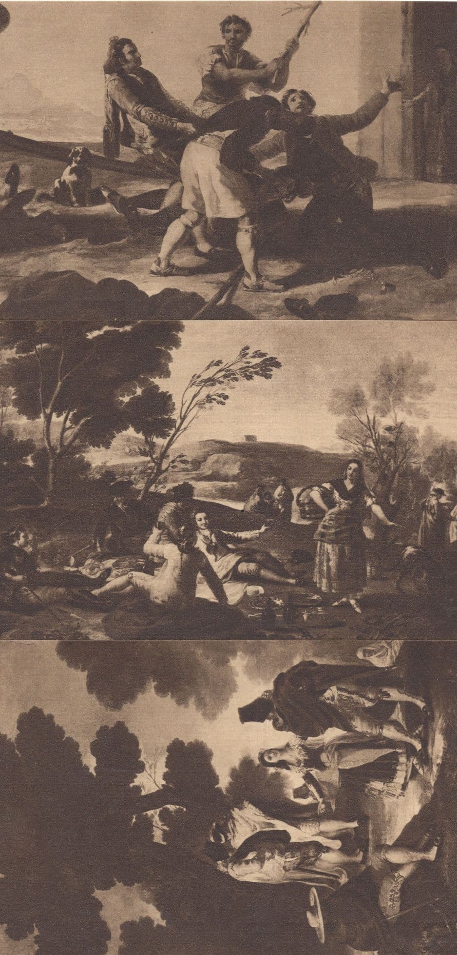 Goya La Maja Y Los Embozados Rina Venta Nueva 3x Painting Postcard s
