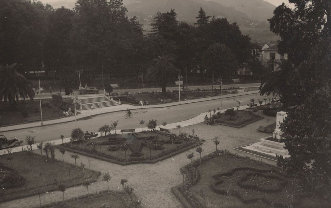 Grado Parque De San Antonio Spain Antique RPC Postcard