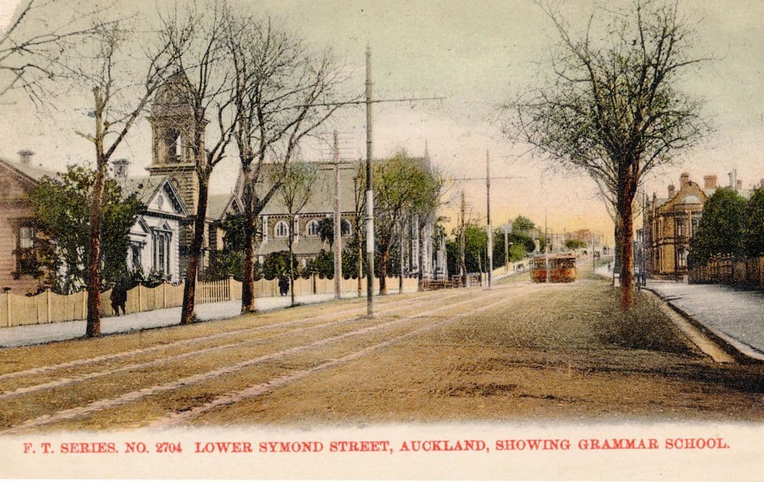 Grammar School Lower Symond Street Auckland New Zealand Old Postcard