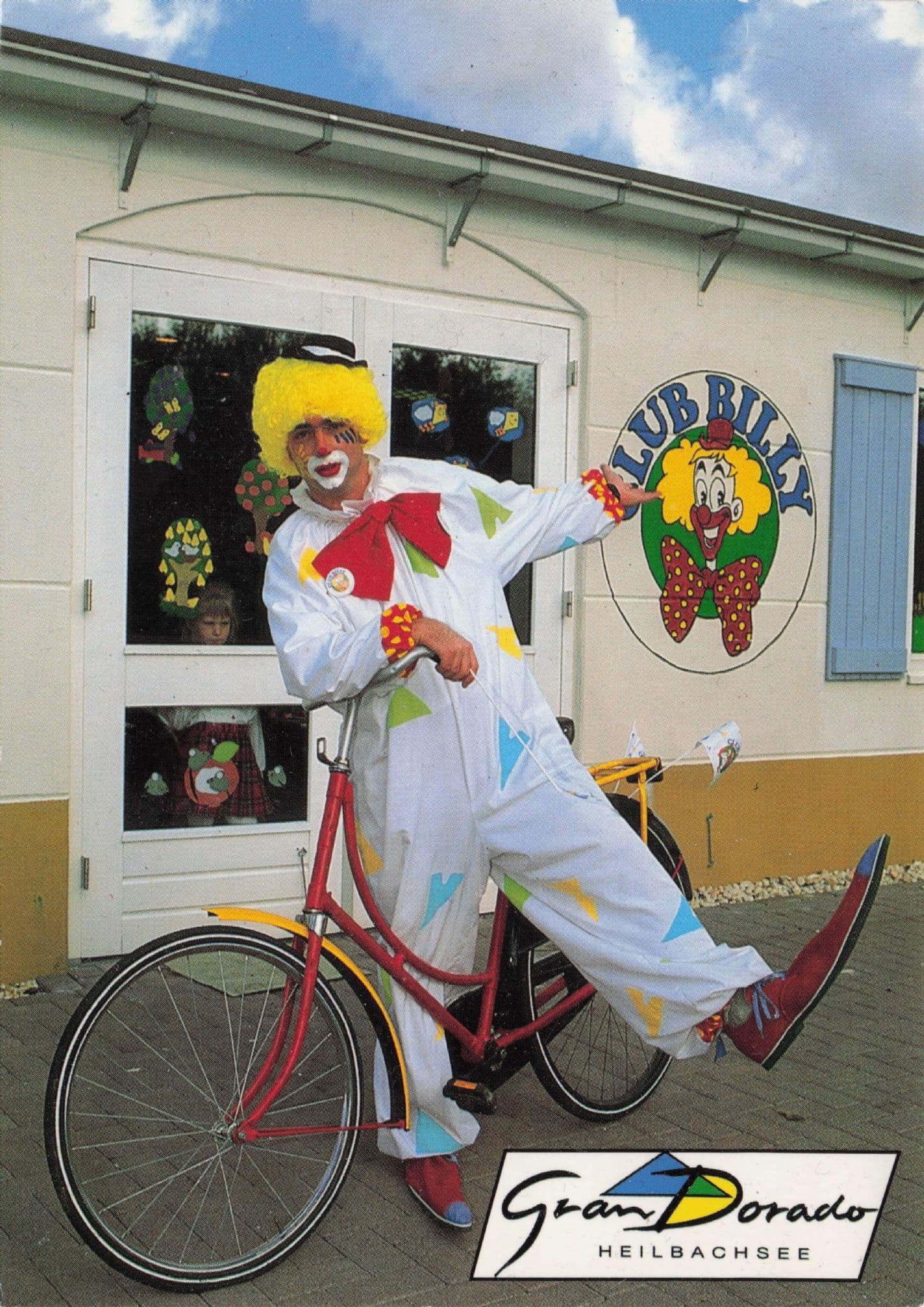 Gran Dorado Heilbachsee German Circus Clown Bicycle Advertising Postcard