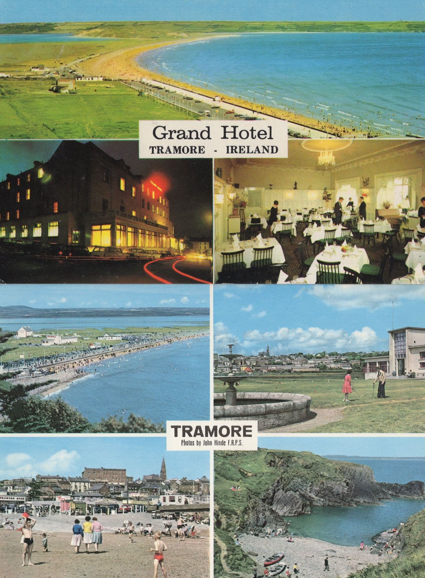 Grand Hotel Tramore Ireland 2x Irish Postcard s incl Restaurant