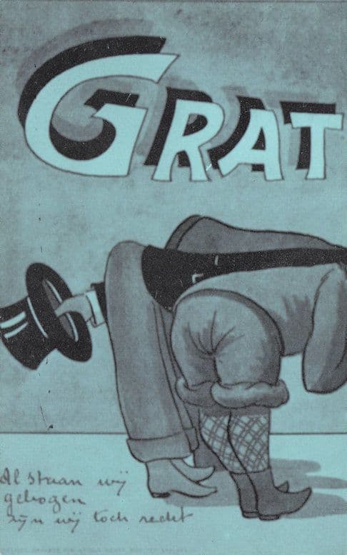 Grat Top Hat Bum Shock Theatre Bow French Event Exhibition Postcard