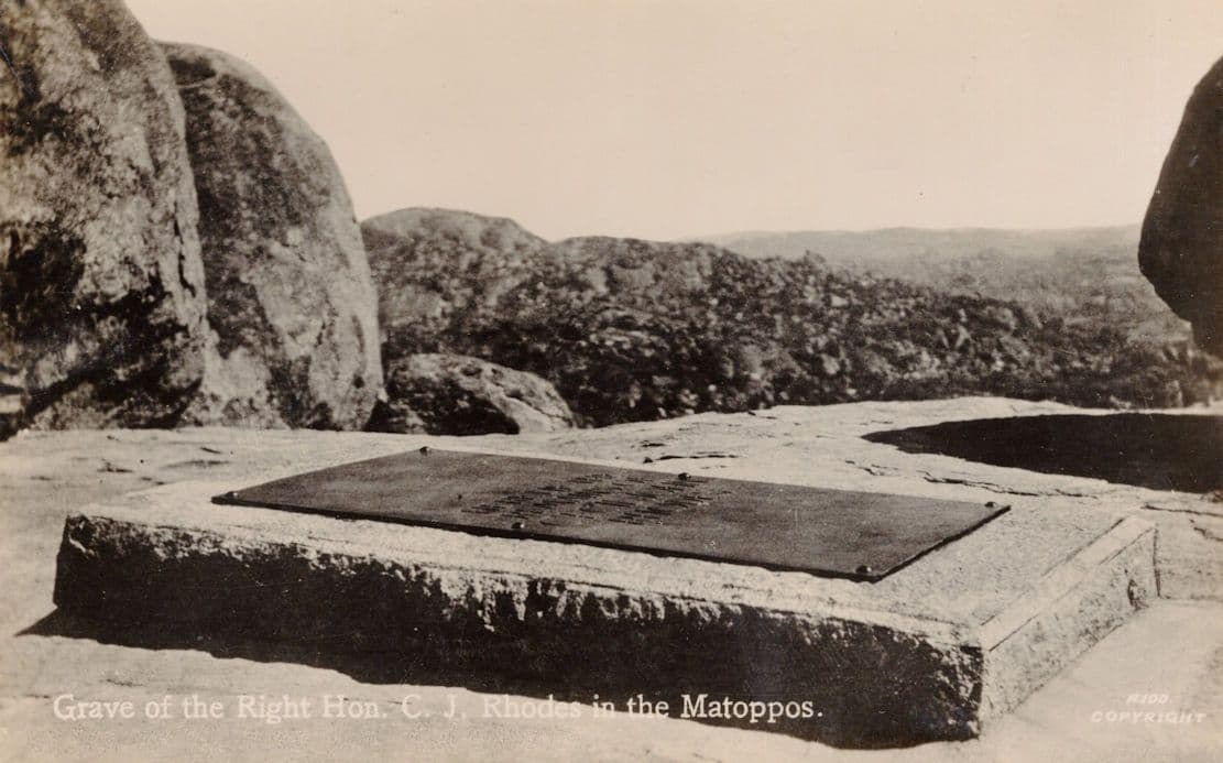 Grave Of Cecil Rhodes Matoppos Rhodesia Africa RPC Old Postcard