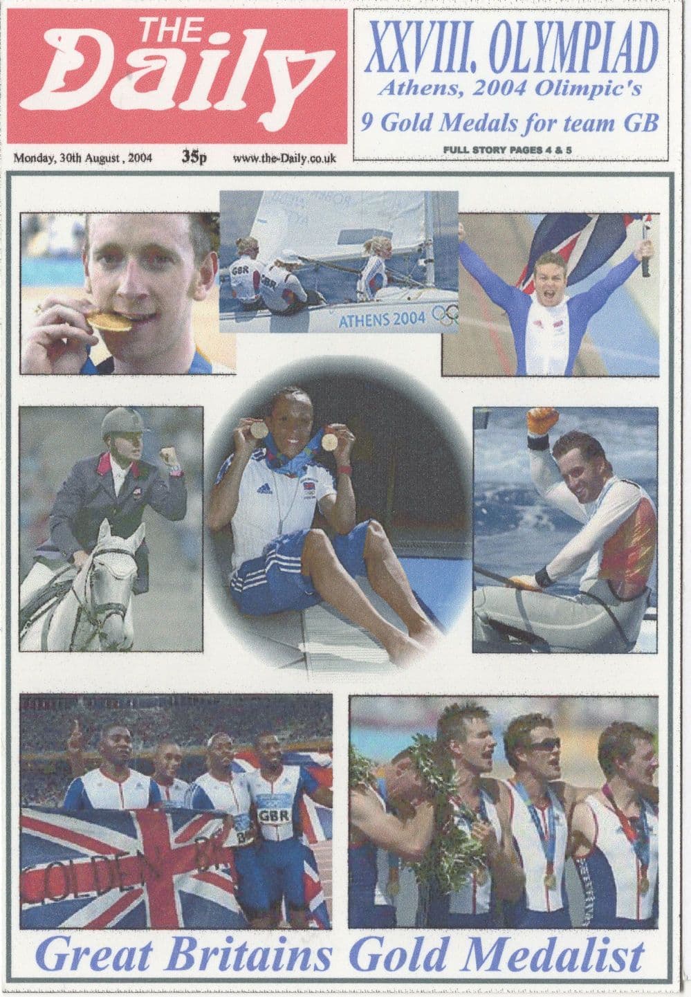 Great Britain Olympic Games Kelly Holmes 2004 Victory Postcard