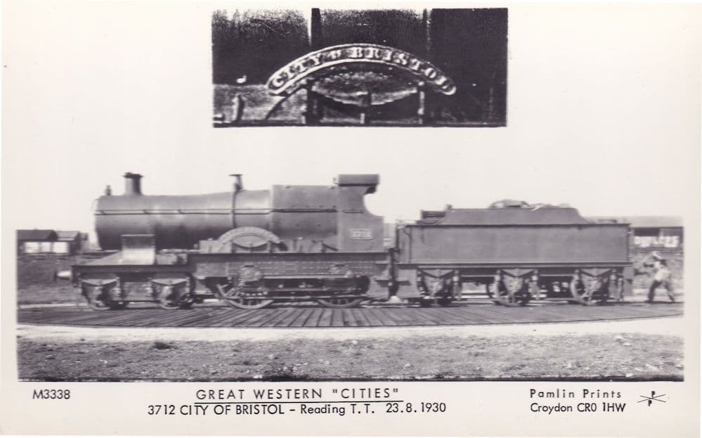 Great Western Cities City Of Bristol Train 3712 in 1930 Postcard