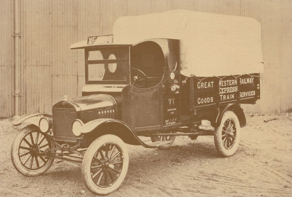 Great Western Railway 1921 Goods Van Transport Postcard