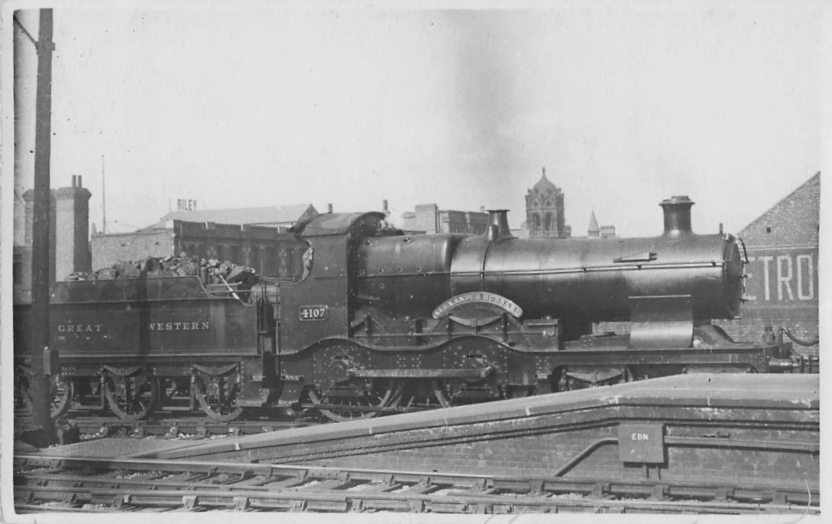 Great Western Railways GWR 4107 Alexander Hubbard Train Snow Hill Real Photo Postcard