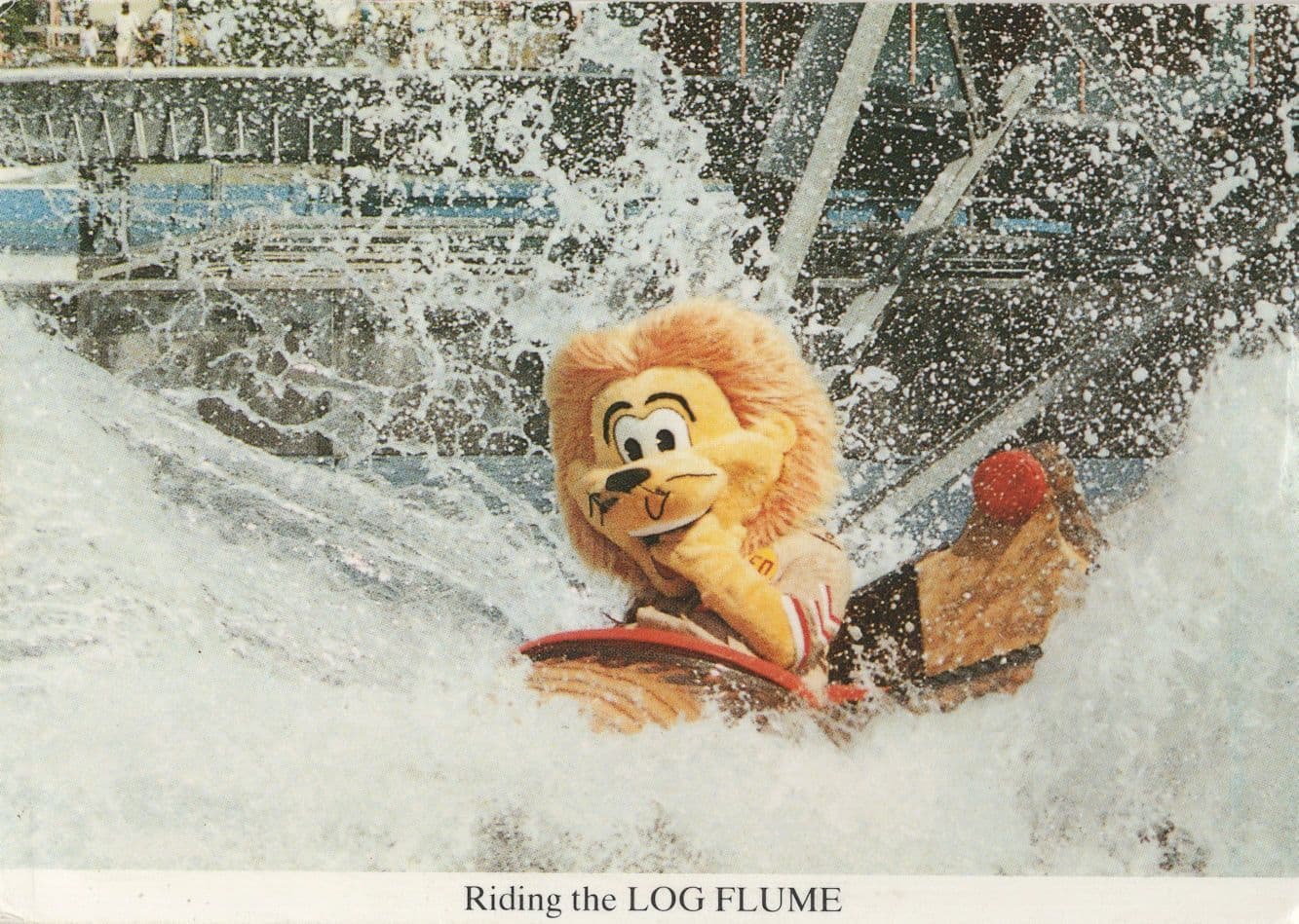 Great Yarmouth Riding The Log Flume Theme Park Postcard