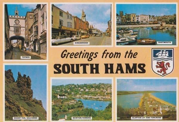 Greeetings From South Hams Devon Postcard Multi View