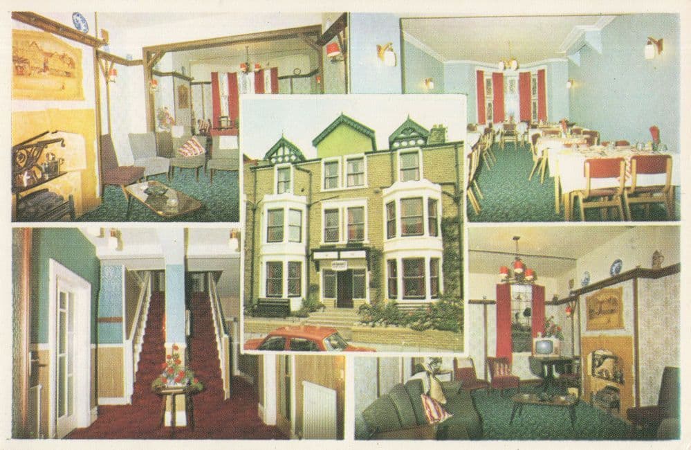 Greenhurst Hotel Morecambe Lancs Old Television 1970s Postcard