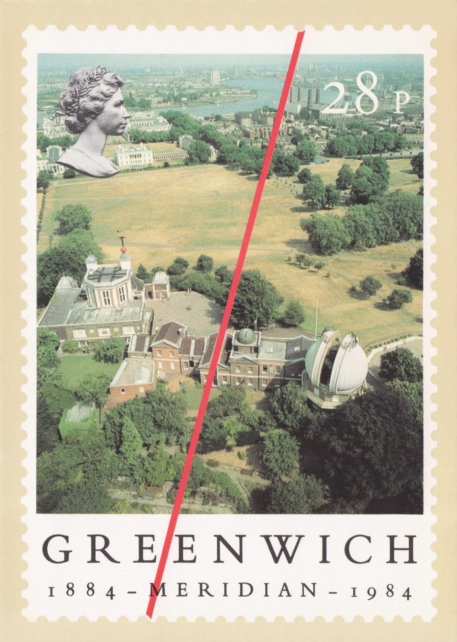 Greenwich Observatory Aerial Photo Meridian Royal Mail Postcard