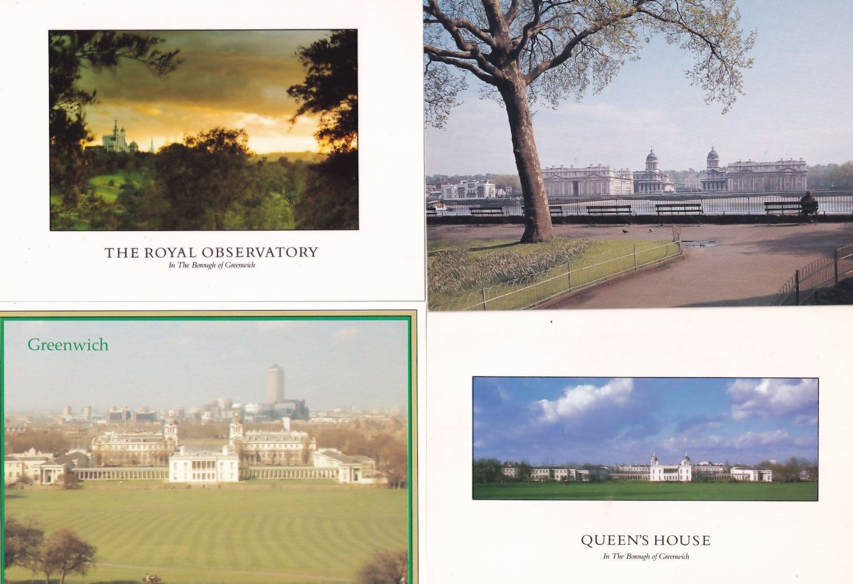 Greenwich Observatory Naval College Queens House 4x Postcard s