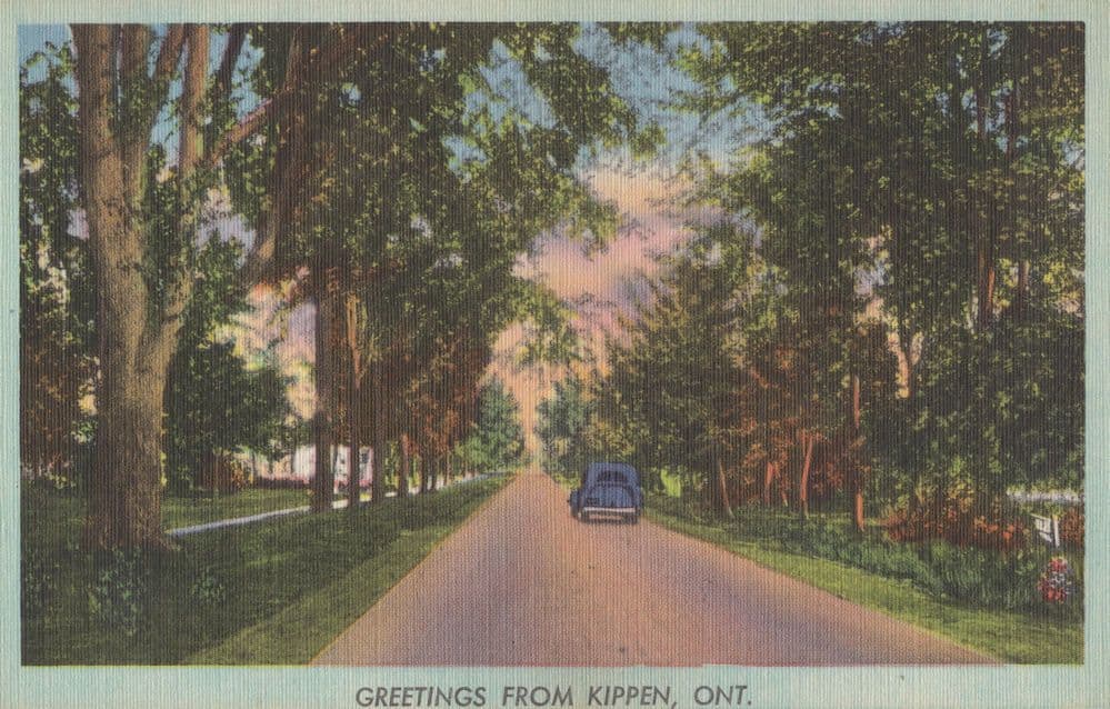 Greetings From Kippen Ontario Canada Old Postcard