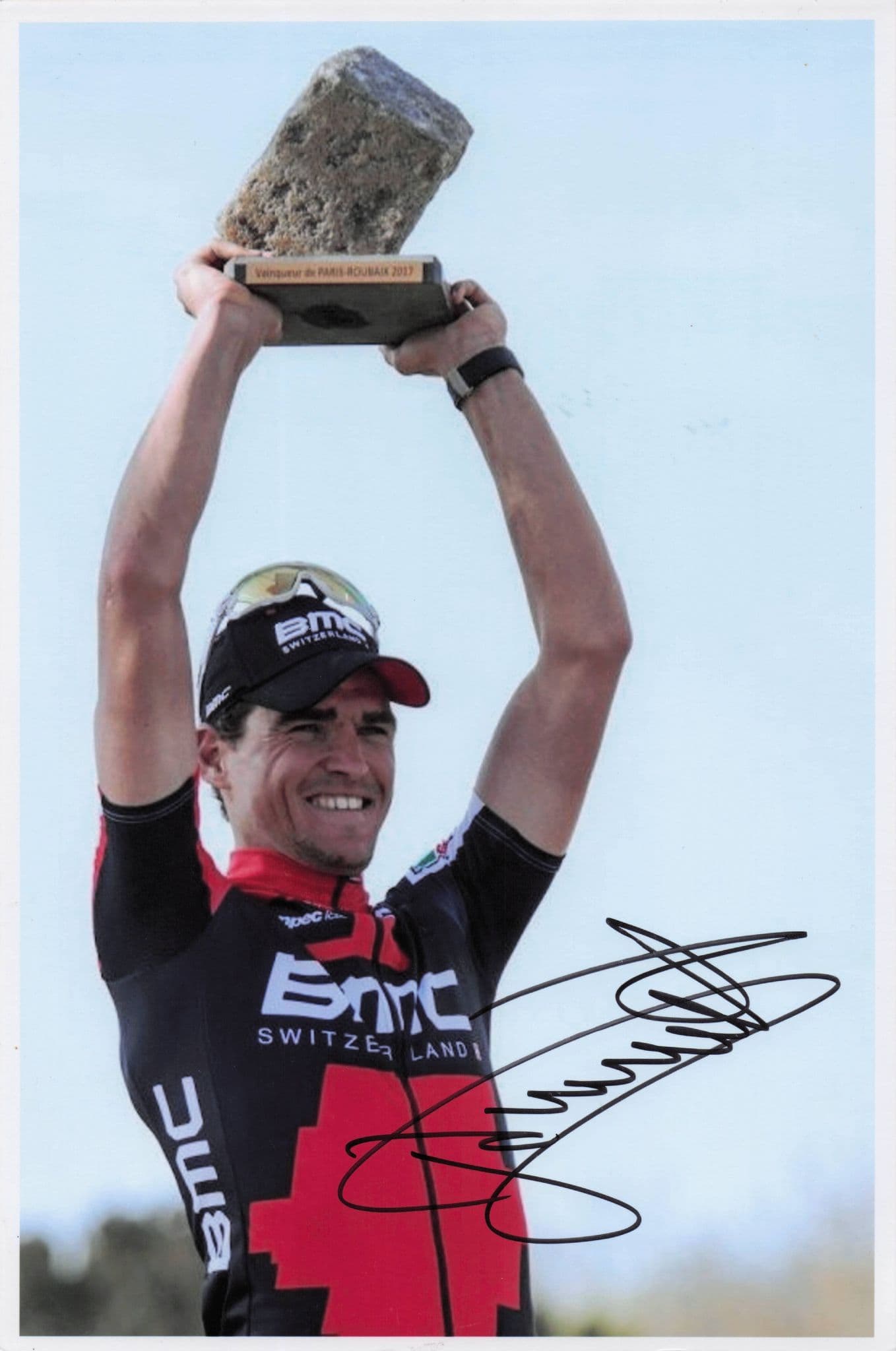 Greg Van Avermaet Belgium Cyclist 2017 Paris Roubaix Race 12x8 Hand Signed Photo