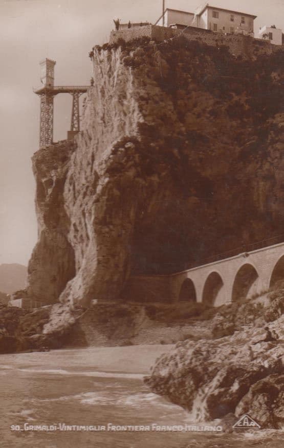 Grimaldi Vintimiglia Frontiera Franco Italiano Real Photo Italy Old Postcard