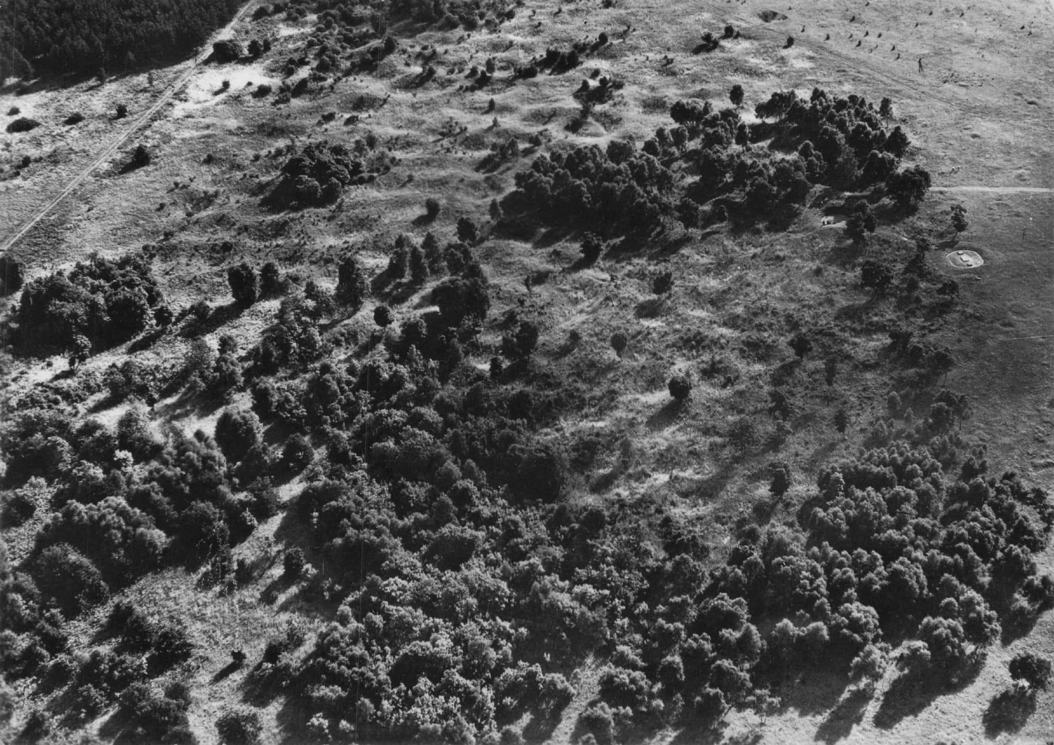 Grimes Graves Norfolk Aerial Birds Eye Vintage Real Photo Postcard