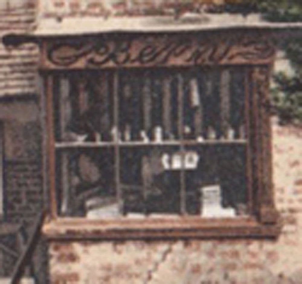 Grocer Tobacco Shop Porcelain China Pangbourne Berkshire Antique Postcard